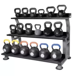 Rack Kettlebells | Rangement Accessoire Fitness 3 niveaux