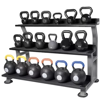 Rack Kettlebells | Rangement Accessoire Fitness 3 niveaux