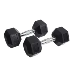 Kit Haltères hexagonaux caoutchouc | 15 paires : 2 à 32,5 kg