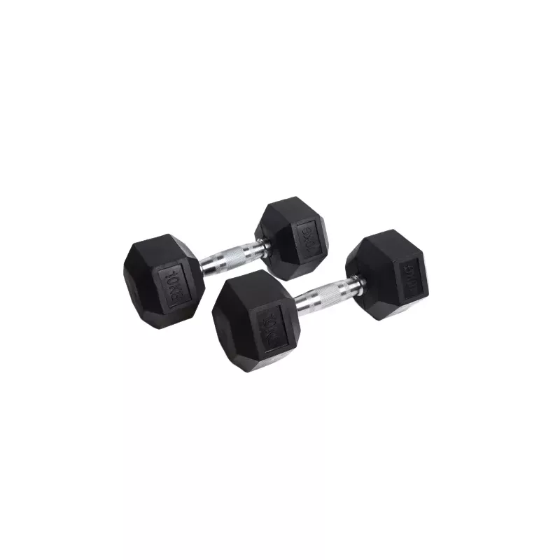 Kit Haltères hexagonaux caoutchouc | 15 paires : 2 à 32,5 kg