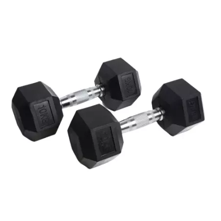 Kit Haltères hexagonaux caoutchouc | 15 paires : 2 à 32,5 kg