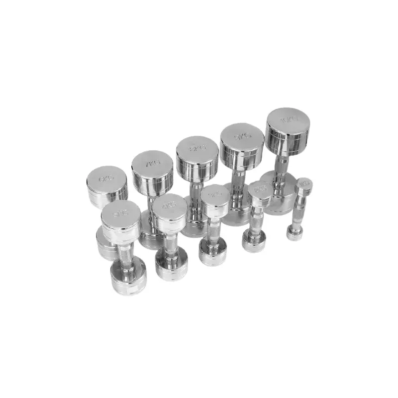 Haltères ronds chromés - set Haltère 10 paires de 1 à 10 kg