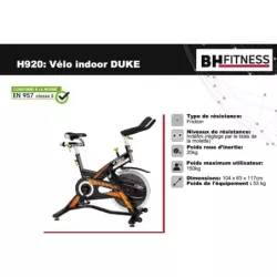 Spin Bike (transmission par courroie) - DUKE - H920