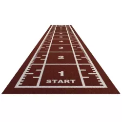 Piste de Course en Gazon 25 mm - Poils longs rouge