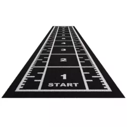 Piste de Course en Gazon 25 mm - Poils longs noir