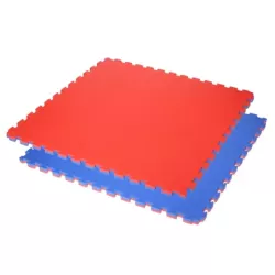 Dalles puzzle TATAMI - Bleu / Rouge