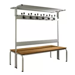 Banc patères double face L.150 cm | Vestiaire salle de sport - Myo Impact