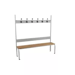 Banc patères simple face L.150 cm | Vestiaire salle de sport - Myo Impact