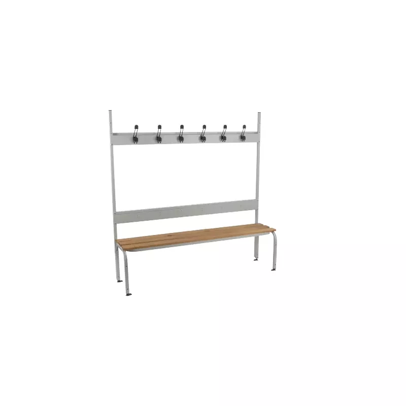Banc patères simple face L.150 cm | Vestiaire salle de sport - Myo Impact