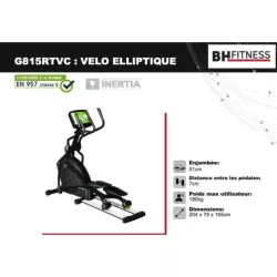 Vélo elliptique G818R TVC