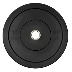 Disque musculation caoutchouc noir | Poids Ø 28 mm : 0,5 à 5 kg