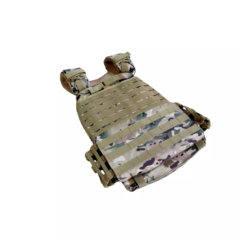 Gilet lesté ajustable a plaques camouflage