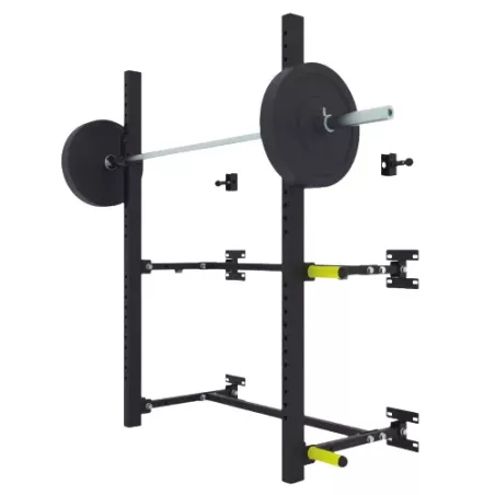 Rack Squat Mural Pliable - Optimisez Votre Espace pour la Musculation
